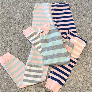 Hanna Andersson Striped Pajama Set in Pastel and Navy